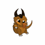 Dragon doré Gabin - dragon d'Eve Mattatia créé par CAROLINE BLINEAU