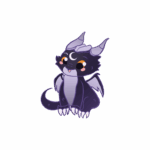 Dragon noir Cro - dragon d'Eve Mattatia créé par CAROLINE BLINEAU